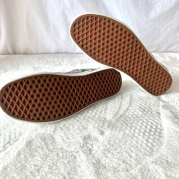 Vans Classic Slip-On Men's 10.5 Tropical Floral Canvas Sneakers Multicolor - Picture 6 of 6